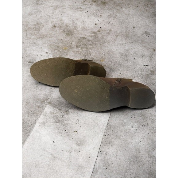 Arturo Chiang Ankle Boots Womens 6M Bryson Brown Leather Zip Up Bootie W/Buckles - Picture 10 of 12